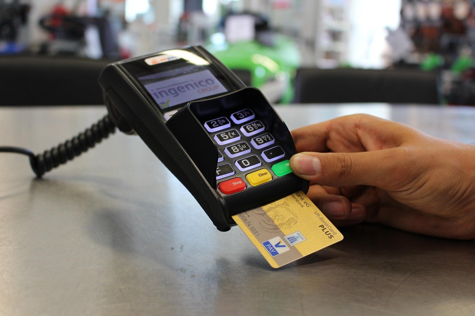 Card payment at a point-of-sale terminal