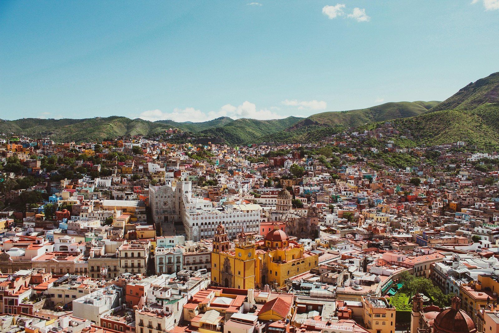 Panoramic view of Guanajuato city