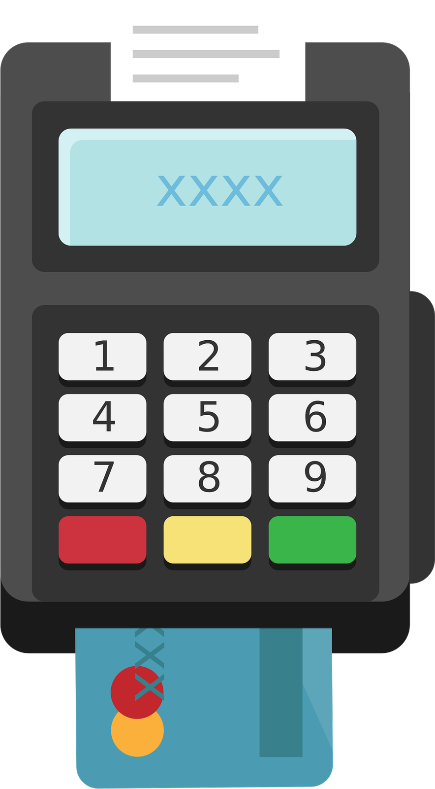 Ilustración de una terminal punto de venta